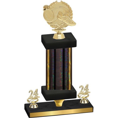 Premium Single Black Glacier Year Running Trophy