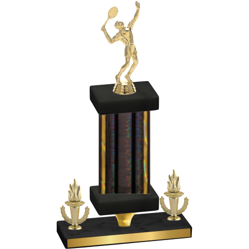 Premium Single Black Glacier Victory Tennis Trophy