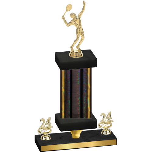 Premium Single Black Glacier Year Tennis Trophy