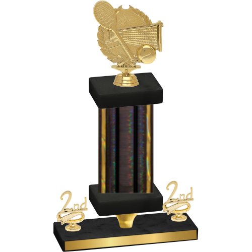 Premium Single Black Glacier Second Place Tennis Trophy