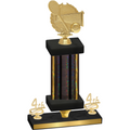 Premium Single Black Glacier Fourth Place Tennis Trophy