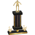 Premium Single Black Glacier Second Place Wrestling Trophy