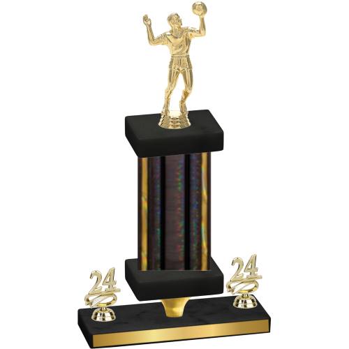Premium Single Black Glacier Year Volleyball Trophy