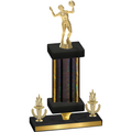 Premium Single Black Glacier Victory Volleyball Trophy