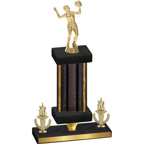 Premium Single Black Glacier Victory Volleyball Trophy