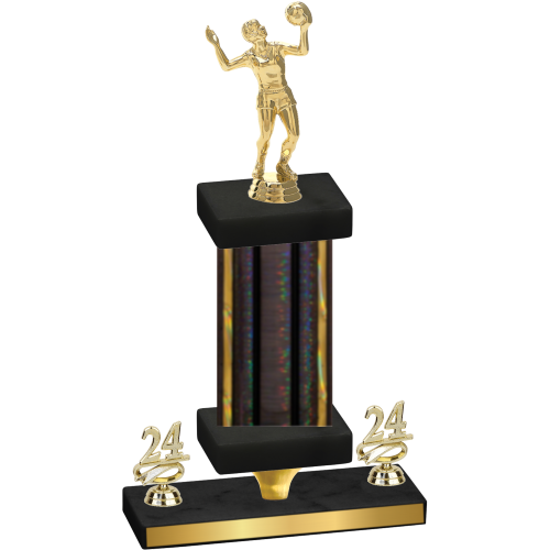 Premium Single Black Glacier Year Volleyball Trophy