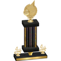 Premium Single Black Glacier Fourth Place Volleyball Trophy