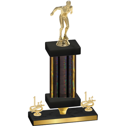 Premium Single Black Glacier First Place Swimming Trophy