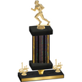 Premium Single Black Glacier First Place Football Trophy
