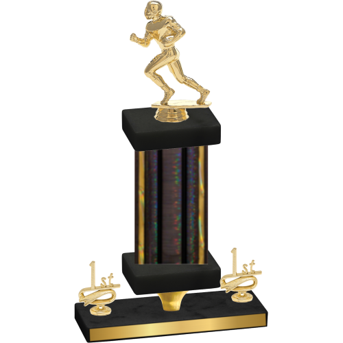 Premium Single Black Glacier First Place Football Trophy