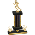 Premium Single Black Glacier Second Place Football Trophy