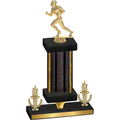Premium Single Black Glacier Victory Football Trophy