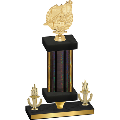 Premium Single Black Glacier Victory Swimming Trophy