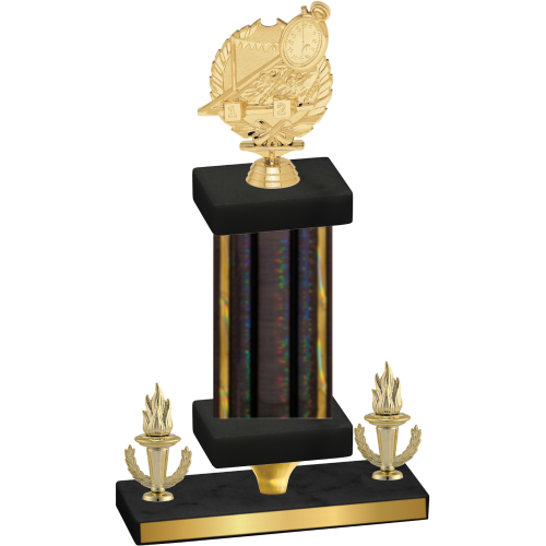 Premium Single Black Glacier Victory Swimming Trophy