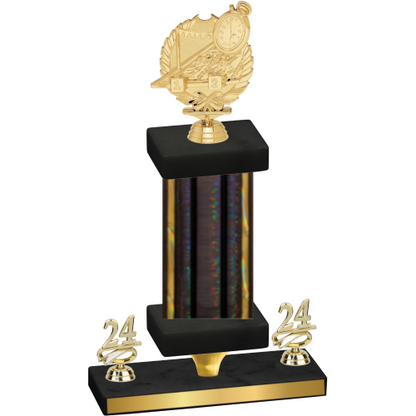 Premium Single Black Glacier Year Swimming Trophy