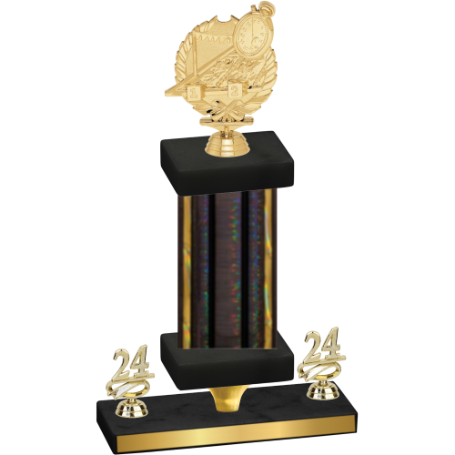 Premium Single Black Glacier Year Swimming Trophy