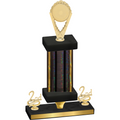 Premium Single Black Glacier Second Place Insert Trophy