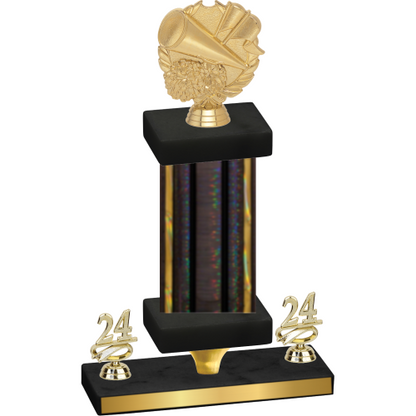 Premium Single Black Glacier Year Cheerleading Trophy