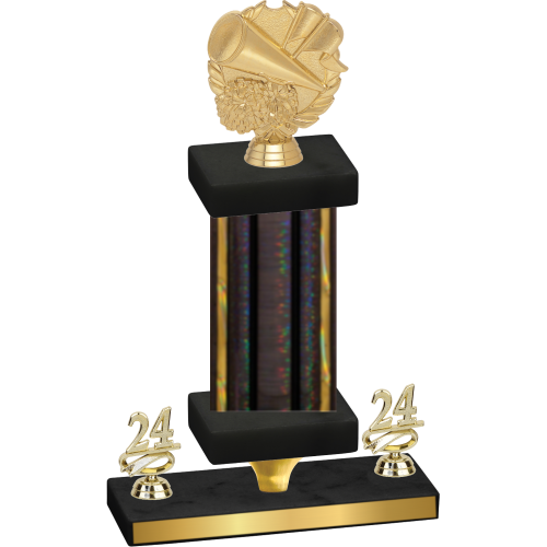 Premium Single Black Glacier Year Cheerleading Trophy