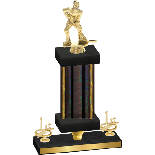 Premium Single Black Glacier First Place Hockey Trophy