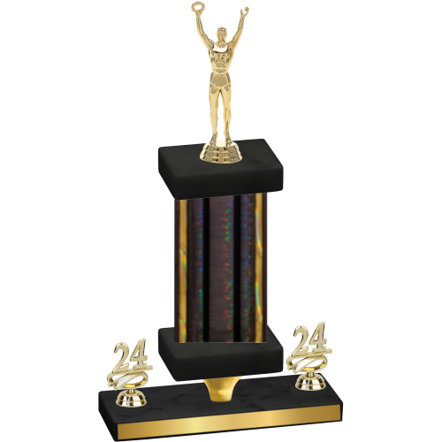 Premium Single Black Glacier Year Victory Trophy
