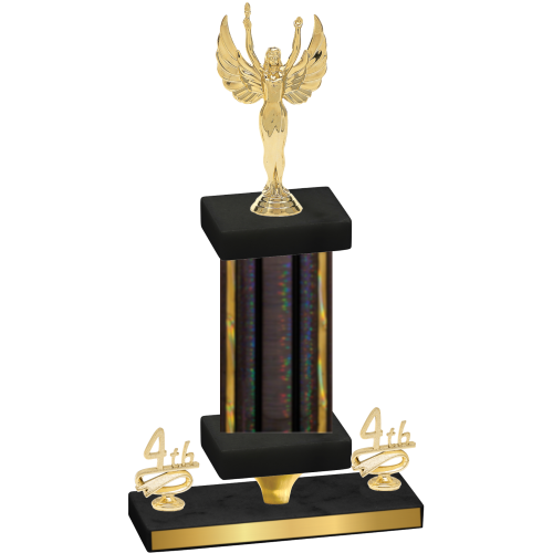 Premium Single Black Glacier Fourth Place Victory Trophy