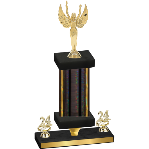 Premium Single Black Glacier Year Victory Trophy