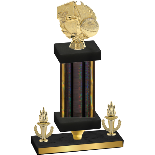 Premium Single Black Glacier Victory Basketball Trophy