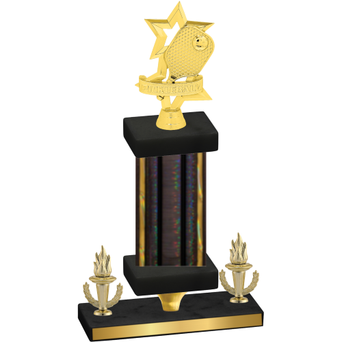 Premium Single Black Glacier Victory Pickleball Trophy
