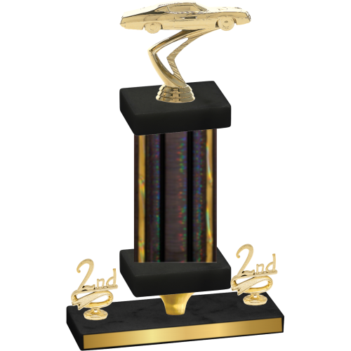 Premium Single Black Glacier Second Place Cars Trophy