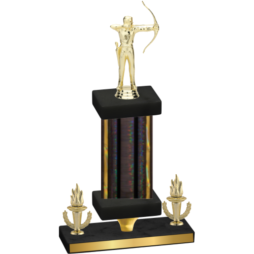 Premium Single Black Glacier Victory Archery Trophy