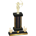 Premium Single Black Glacier Third Place Archery Trophy