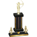 Premium Single Black Glacier Victory Archery Trophy
