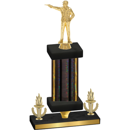 Premium Single Black Glacier Victory Shooter Trophy
