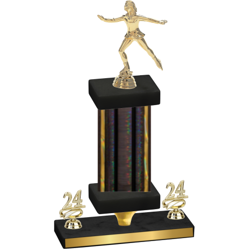 Premium Single Black Glacier Year Skater Trophy