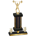 Premium Single Black Glacier Year Weights Trophy