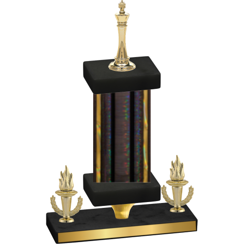 Premium Single Black Glacier Victory Chess Trophy