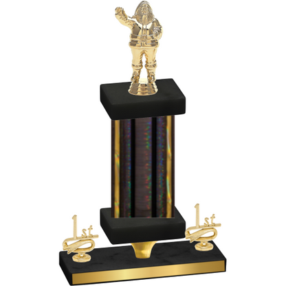 Premium Single Black Glacier First Place Holiday Trophy