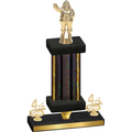 Premium Single Black Glacier Fourth Place Holiday Trophy