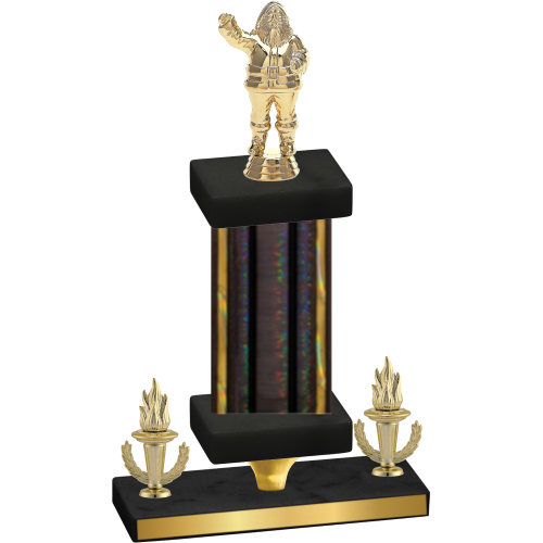 Premium Single Black Glacier Victory Holiday Trophy
