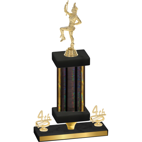 Premium Single Black Glacier Fourth Place Majorette Trophy