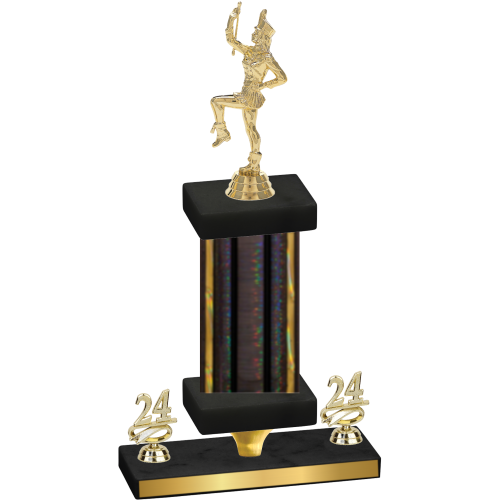 Premium Single Black Glacier Year Majorette Trophy