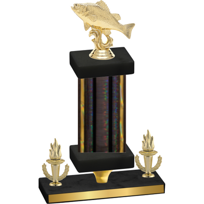Premium Single Black Glacier Victory Fishing Trophy