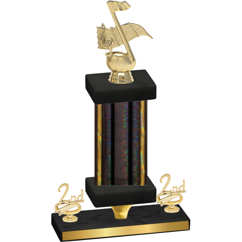 Premium Single Black Glacier Second Place Music Trophy
