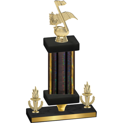 Premium Single Black Glacier Victory Music Trophy