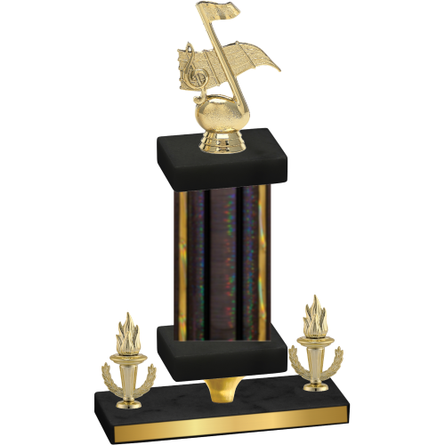 Premium Single Black Glacier Victory Music Trophy