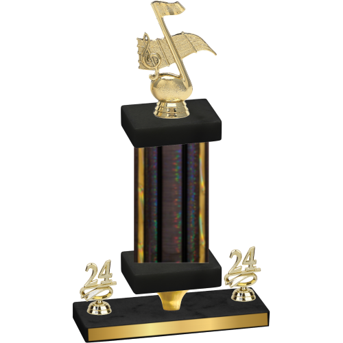 Premium Single Black Glacier Year Music Trophy
