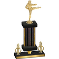 Premium Single Black Glacier Victory Karate Trophy