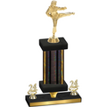 Premium Single Black Glacier Year Karate Trophy