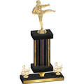 Premium Single Black Glacier Third Place Karate Trophy
